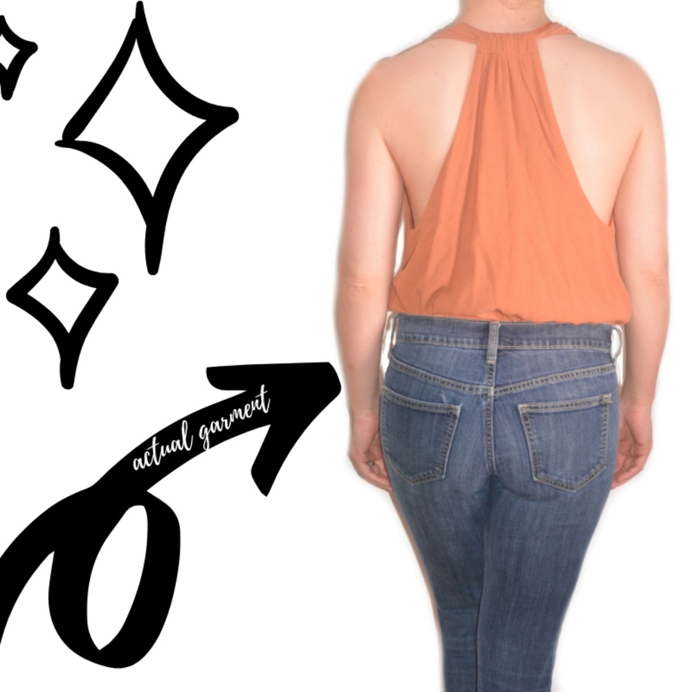 FREE PEOPLE Racerback Wrap Front Tank Top - Picture 4 of 5